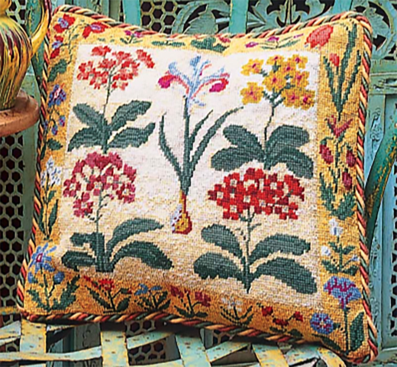Field of Flowers blue Needlepoint