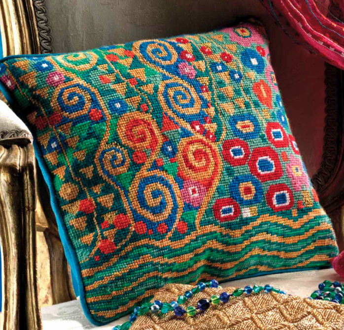 Klimt Jade Needlepoint