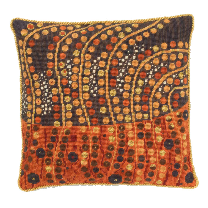 Klimt Rust Needlepoint
