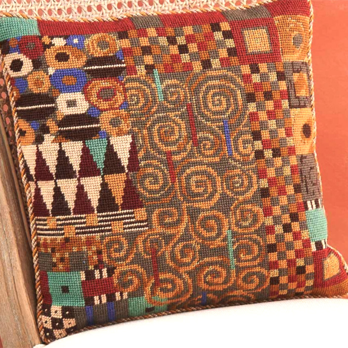 Klimt Taupe Needlepoint